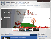 Tablet Screenshot of northwoodbaseball.com